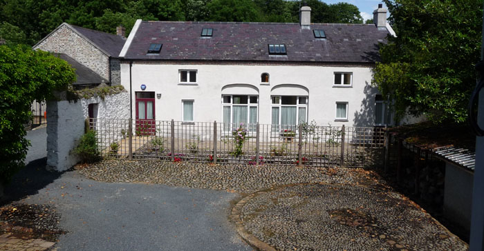 View of coach house from the main house
